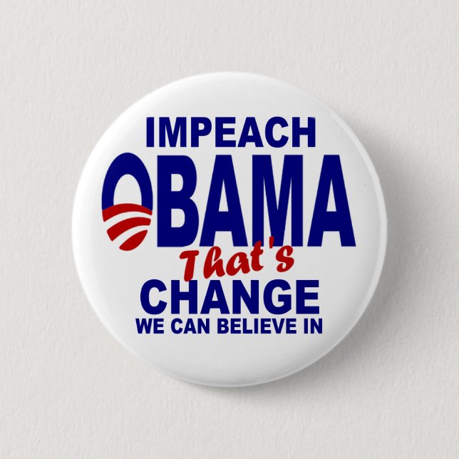 Impeach Obama 6 Cm Round Badge (Front)