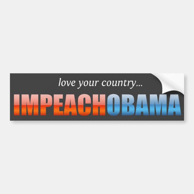 Impeach Obama Bumper Sticker (Front)