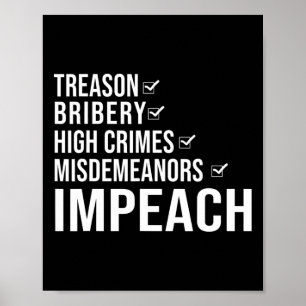 Impeach President Trump Political Statement  Poster