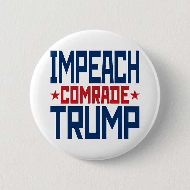 Impeach Soviet Comrade Trump - Anti Trump 6 Cm Round Badge (Front)