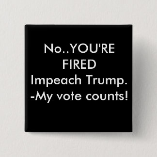 Impeach trump 15 cm square badge