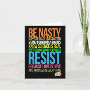 Impeach Trump Be Nasty Black Lives Resist Immigran Card