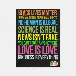 Impeach Trump Edition Black Lives Nasty Woman Resi Fleece Blanket