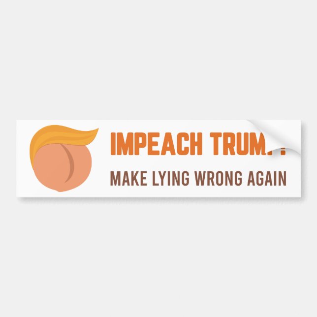 Impeach Trump - Make Lying Wrong Again Bumper Sticker (Front)