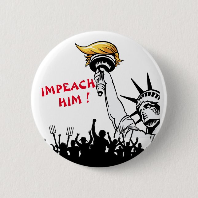 Impeach Trump Now 6 Cm Round Badge (Front)