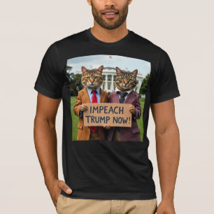 Impeach Trump Now Cats in Suits T-Shirt