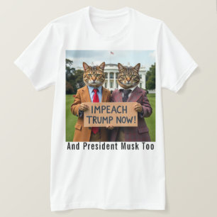 Impeach Trump Now Cats in Suits T-Shirt