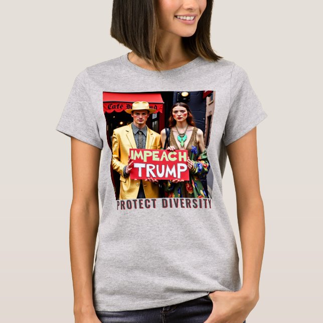 Impeach Trump Now Political T-Shirt (Front)