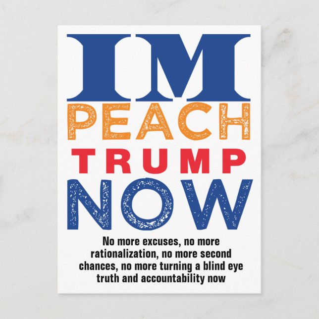 Impeach Trump Now Postcard (Front)