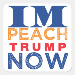 Impeach Trump Now Square Sticker