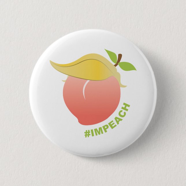 Impeach Trump Peach 6 Cm Round Badge (Front)