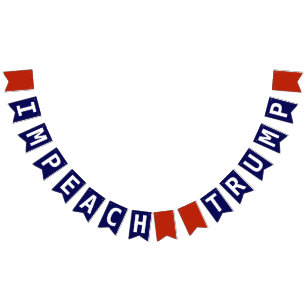 Impeach Trump Red White Blue Bunting