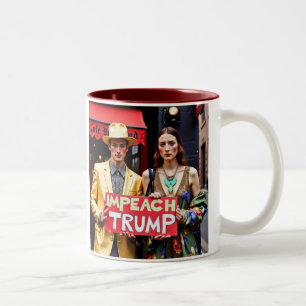 Impeach Trump Resistance Movement Two-Tone Coffee Mug