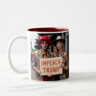 Impeach Trump Resistance Movement Two-Tone Coffee Mug
