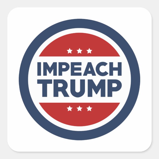 Impeach Trump Square Sticker (Front)