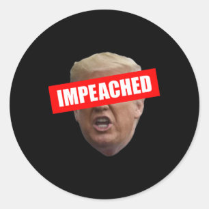 Impeached Trump 45 3rd President Classic Round Sticker