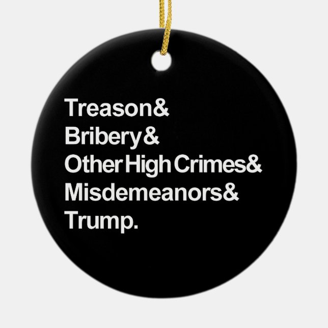 Impeachment Ornament (Black Circle) (Front)