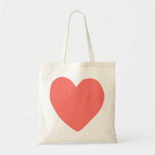imperfect heart (salmon) tote bag