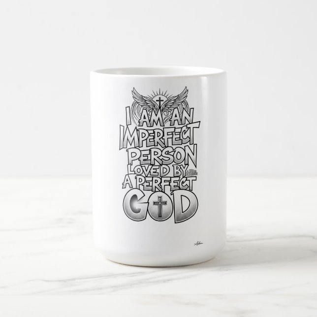 Imperfect Person Perfect God Long Sleeve Coffee Mug (Center)
