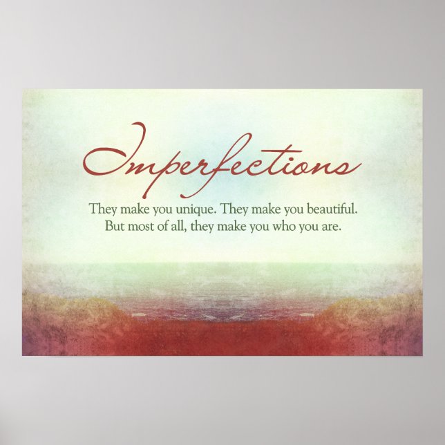 Imperfections. They make you unique… Poster (Front)