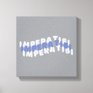 Imperfectly Perfect Inspirational Typography Canvas Print