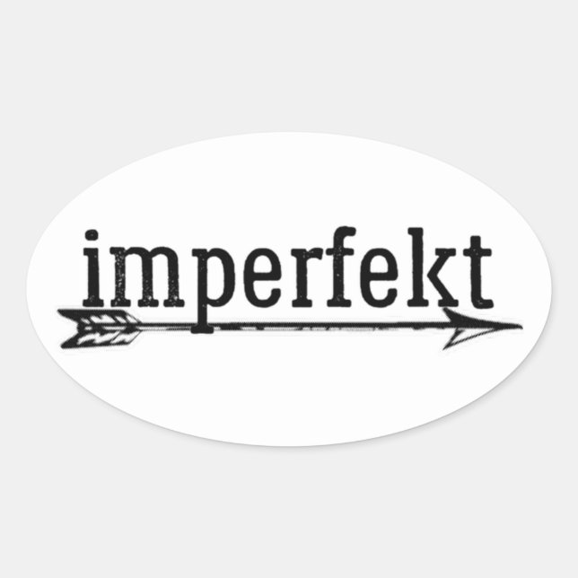 imperfekt sticker w/ arrow (Front)