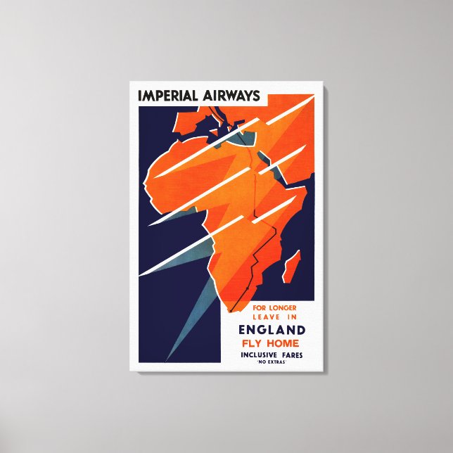 Imperial Airways Africa Canvas Print (Front)