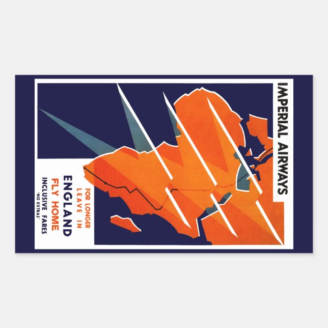 Imperial Airways Africa Rectangular Sticker (Front)