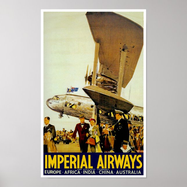 Imperial Airways Arrival Poster (Front)