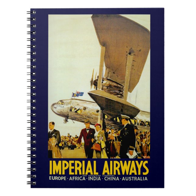 Imperial Airways Arrival Spiral Notebook (Front)