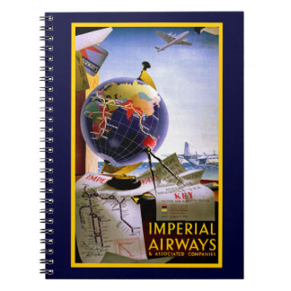 Imperial Airways Globe Spiral Notebook