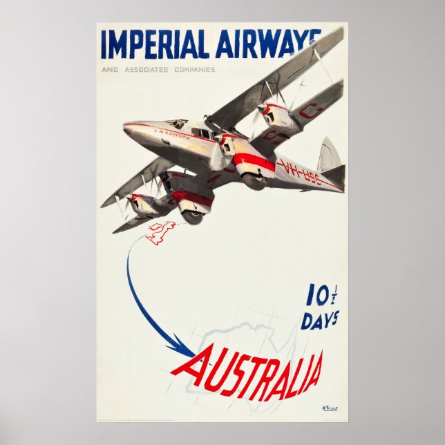 Imperial Airways Travel Poster (Front)