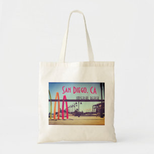 Imperial Beach — San Diego, CA Portwood Pier Plaza Tote Bag
