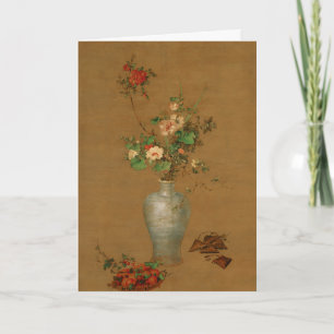 Imperial Chinese Floral Still Life by Castiglione Holiday Card