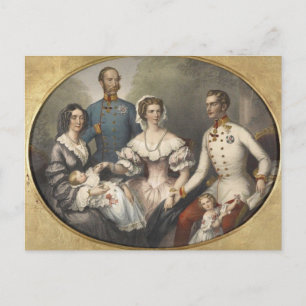 Imperial family Austria, Empress Sissi 1856 Postcard