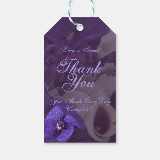 Imperial Floral Wedding Tags (Back)