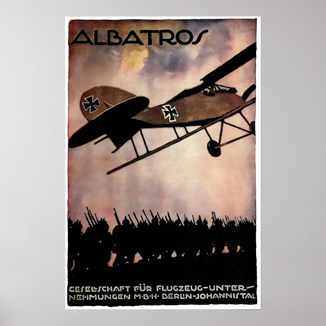 Imperial German WWI Propaganda Poster -Albatros (Front)