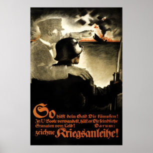 Imperial German WWI Propaganda Poster -Buy war