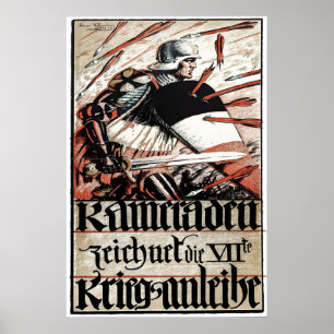 Imperial German WWI Propaganda Poster Comrades