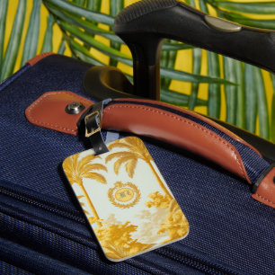 Imperial Gold Palm Tree Luggage Tag