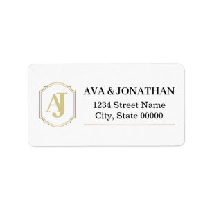 Imperial Luxe Monogram Address Label