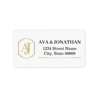 Imperial Luxe Monogram Address Label