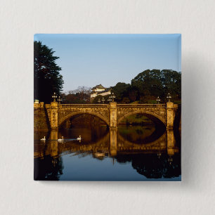Imperial Palace, Nijubashi Bridge, Tokyo, Japan 15 Cm Square Badge