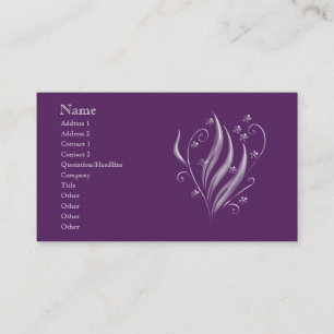 Imperial Purple Valentine Business Card