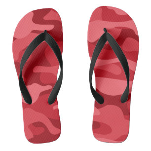 Imperial Red Monocolor Camo Jandals