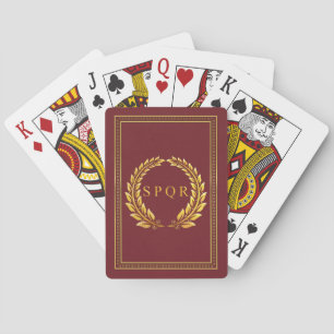 Imperial Roman SPQR and Laurel Playing Cards