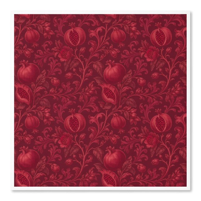 Imperial Ruby Garden | Pomegranate Persian-(A) Wallpaper (Front)