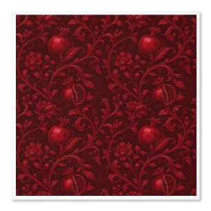 Imperial Ruby Garden Pomegranate Persian-(B) Wallpaper