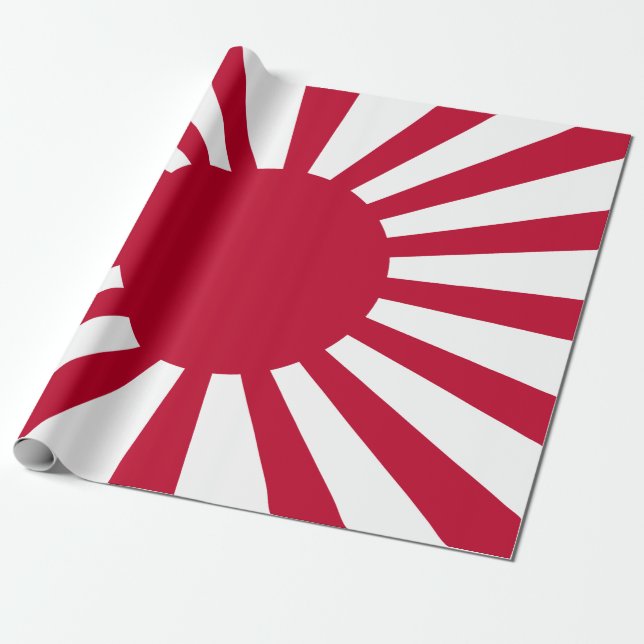Imperial War Flag of Japan Wrapping Paper (Unrolled)