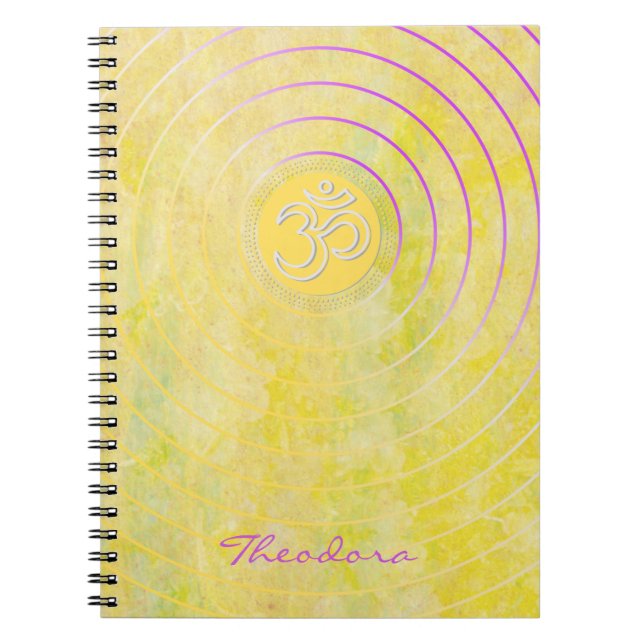 ”Imperial Yellow” AUM Notebook (Front)